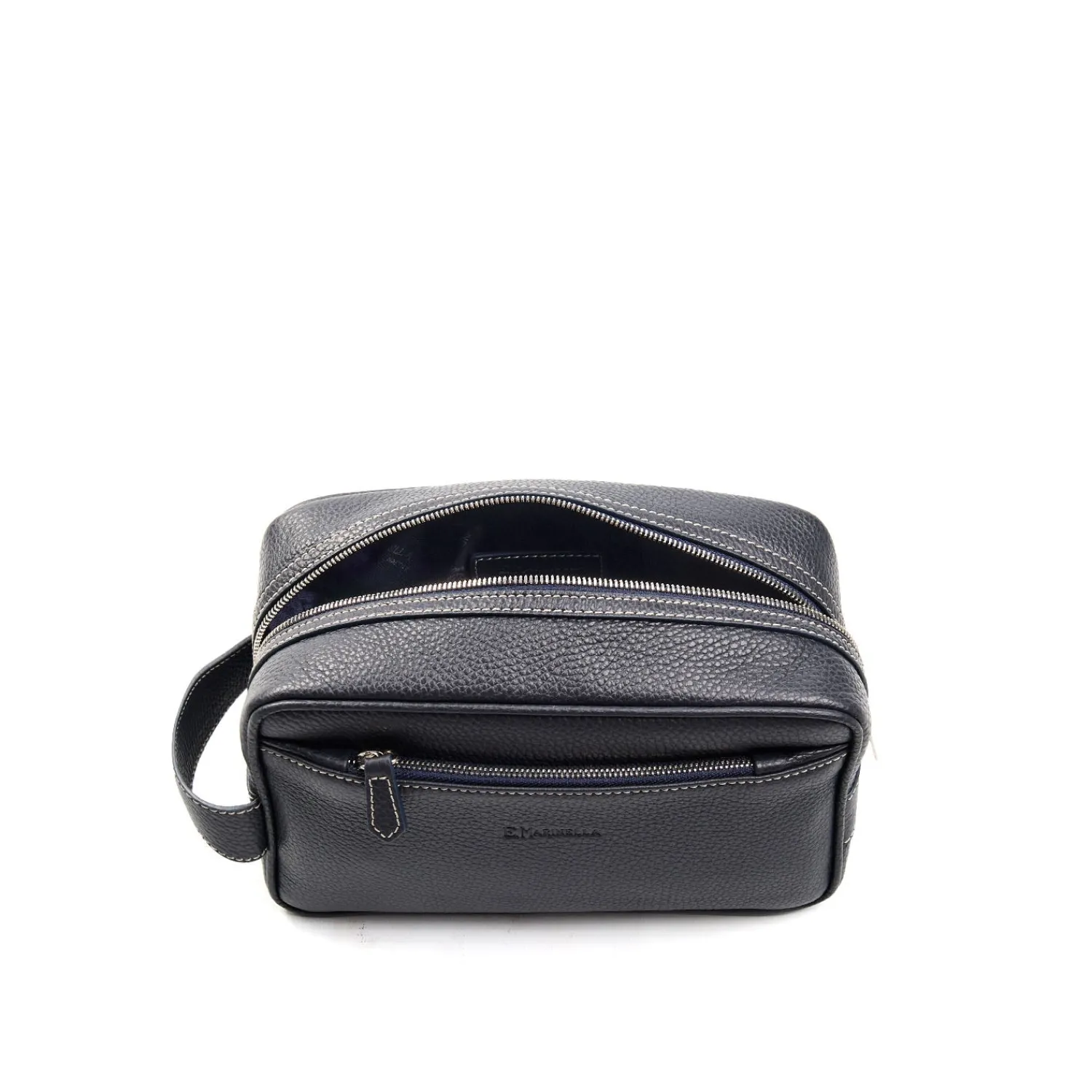 E.Marinella Beauty Case|BEAUTY CASE DA UOMO BLU In pelle martellata