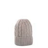 E.Marinella Cappelli|BERRETTO BEIGE A trecce in cashmere