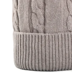 E.Marinella Cappelli|BERRETTO BEIGE A trecce in cashmere
