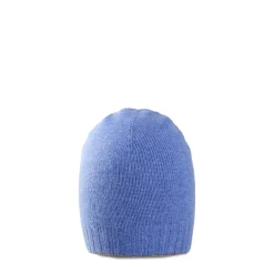 E.Marinella Cappelli|BERRETTO BICOLORE AZZURRO POLVERE E MARRONE In cashmere