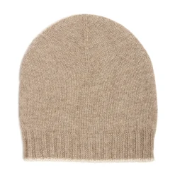 E.Marinella Cappelli|BERRETTO BICOLORE BIANCO E CAMMELLO In cashmere