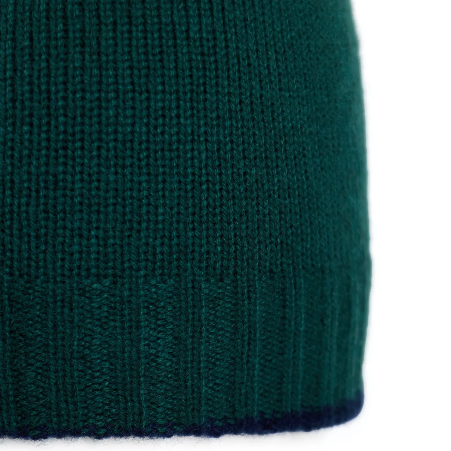 E.Marinella Cappelli|BERRETTO BICOLORE VERDE SCURO E BLU In cashmere