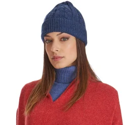 E.Marinella Cappelli|BERRETTO BLU A trecce in cashmere
