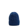 E.Marinella Cappelli|BERRETTO BLU MEDIO A trecce in cashmere