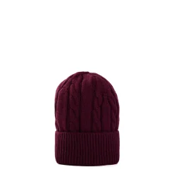 E.Marinella Cappelli|BERRETTO BORDEAUX A trecce in cashmere