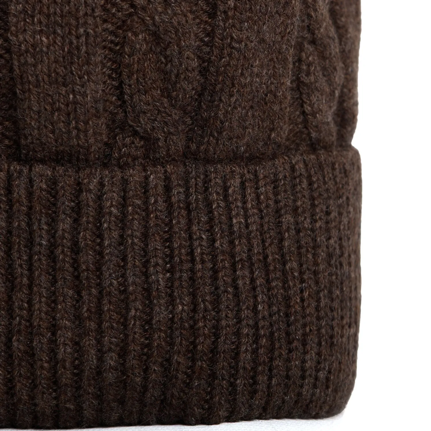 E.Marinella Cappelli|BERRETTO MARRONE SCURO A trecce in cashmere