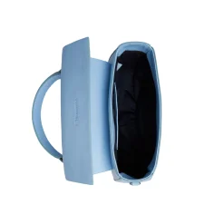 E.Marinella Mini Bag|BORSA CLEO AZZURRA In pelle liscia