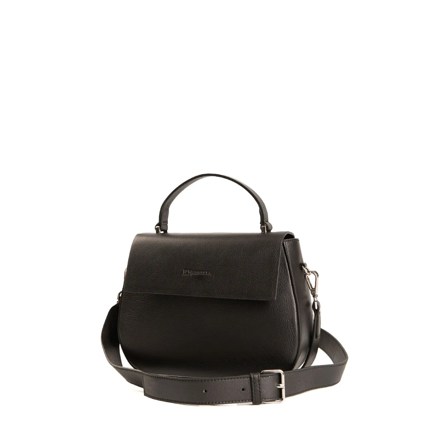 E.Marinella Mini Bag|BORSA CLEO NERA In pelle liscia