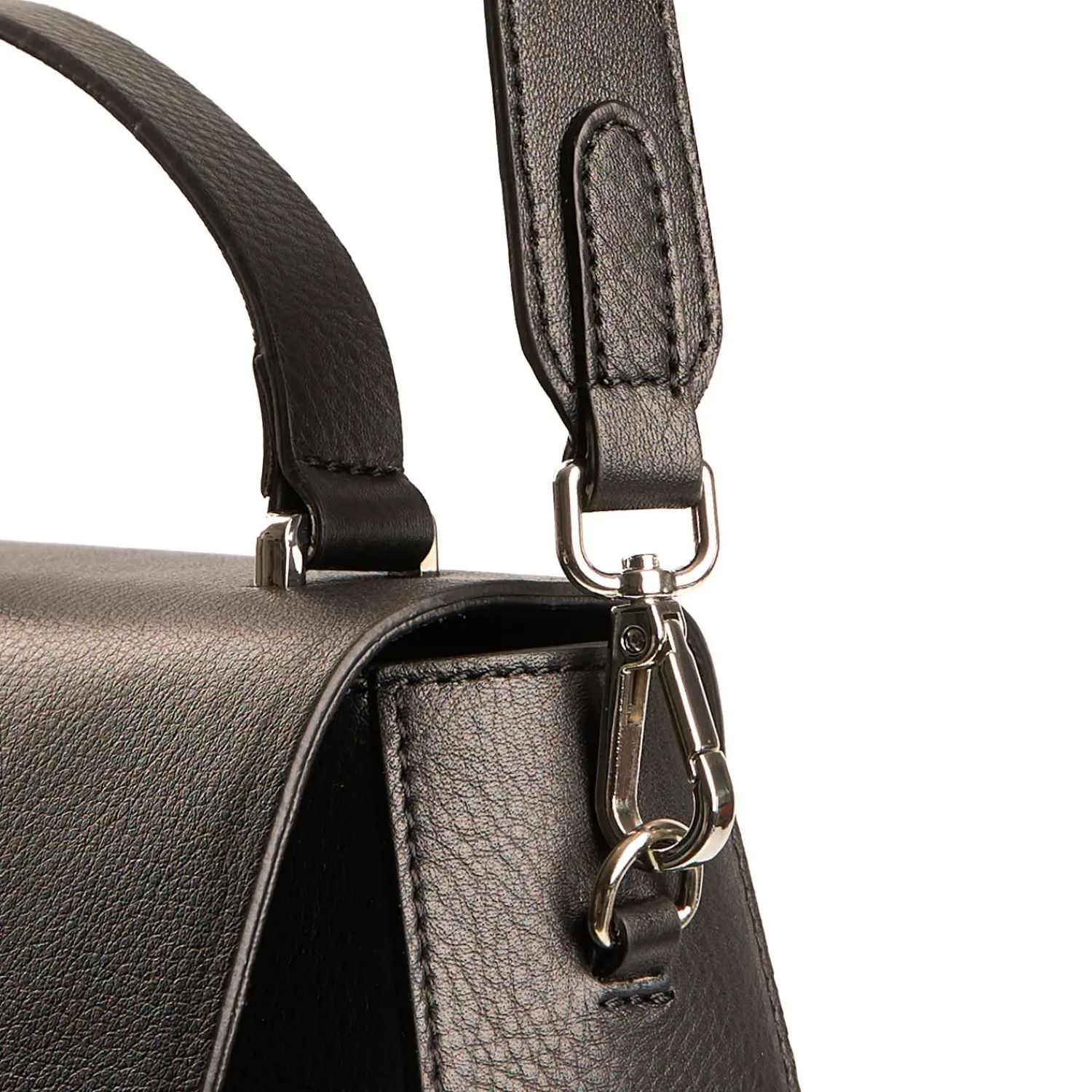 E.Marinella Mini Bag|BORSA CLEO NERA In pelle liscia