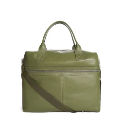 E.Marinella Borse Da Viaggio E Trolley|BORSA DA VIAGGIO VERDE OLIVA In pelle martellata