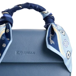 E.Marinella Mini Bag|BORSA MINI CLEO AZZURRO POLVERE In pelle liscia