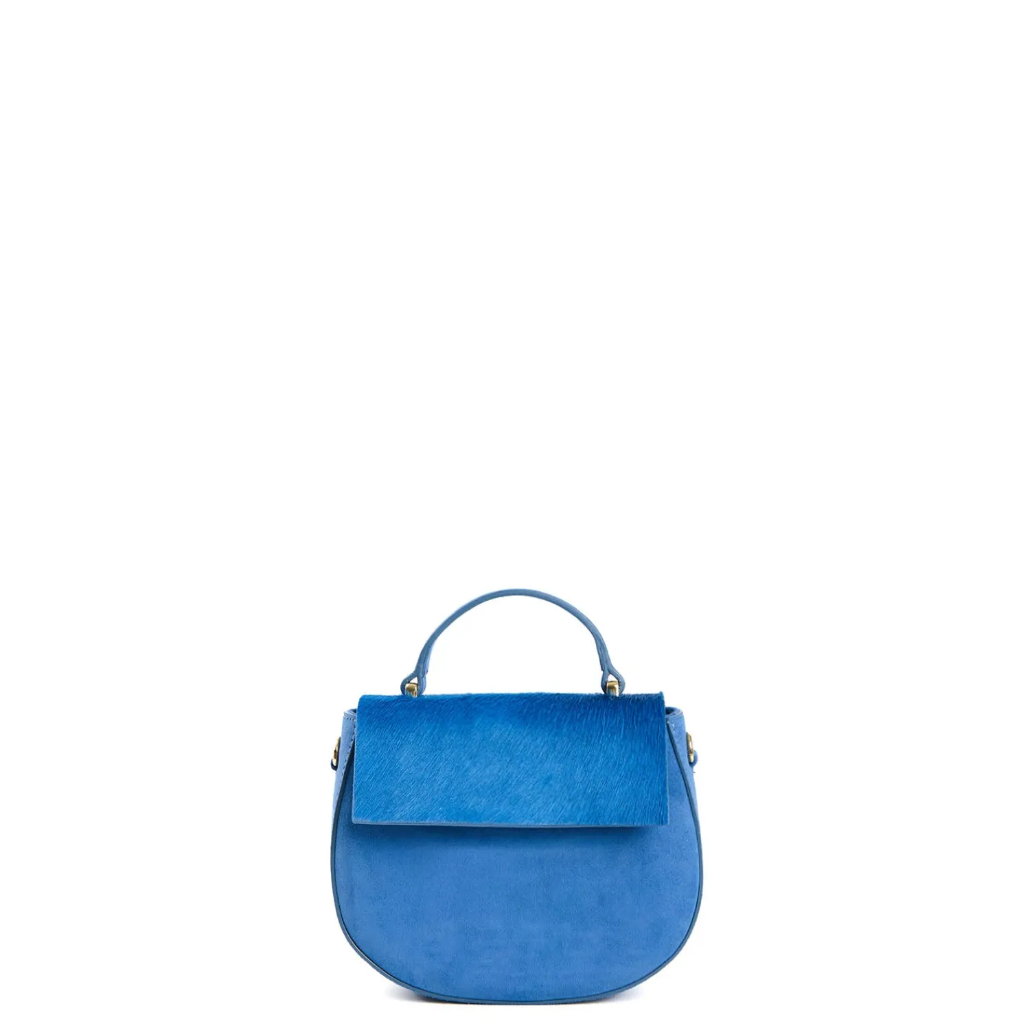 E.Marinella Mini Bag|BORSA MINI CLEO BLUETTE In camoscio e cavallino