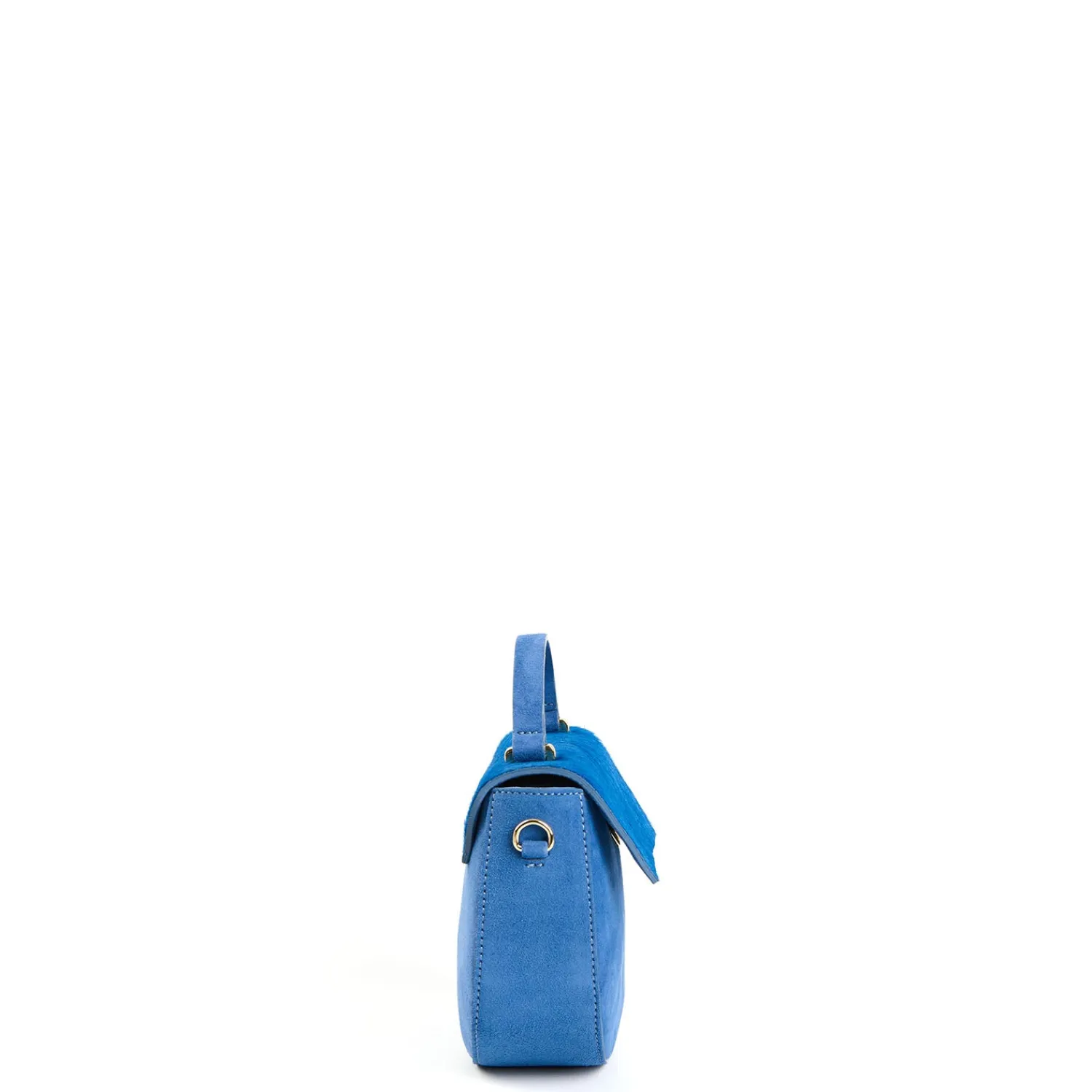 E.Marinella Mini Bag|BORSA MINI CLEO BLUETTE In camoscio e cavallino