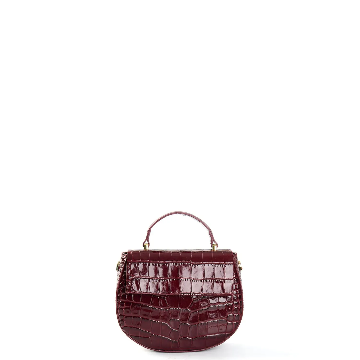 E.Marinella Mini Bag|BORSA MINI CLEO BORDEUAUX Stampa coccodrillo