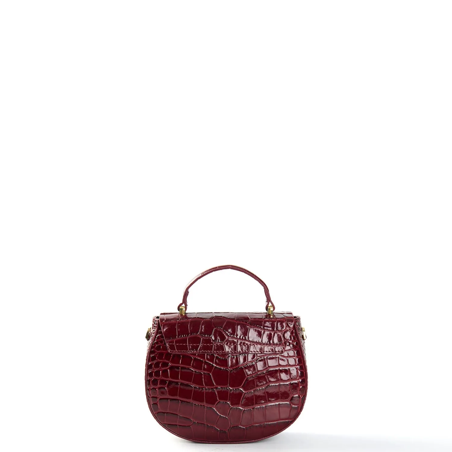 E.Marinella Mini Bag|BORSA MINI CLEO BORDEUAUX Stampa coccodrillo