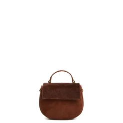 E.Marinella Mini Bag|BORSA MINI CLEO MARRONE In camoscio e cavallino