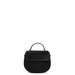 E.Marinella Mini Bag|BORSA MINI CLEO NERA In camoscio e cavallino