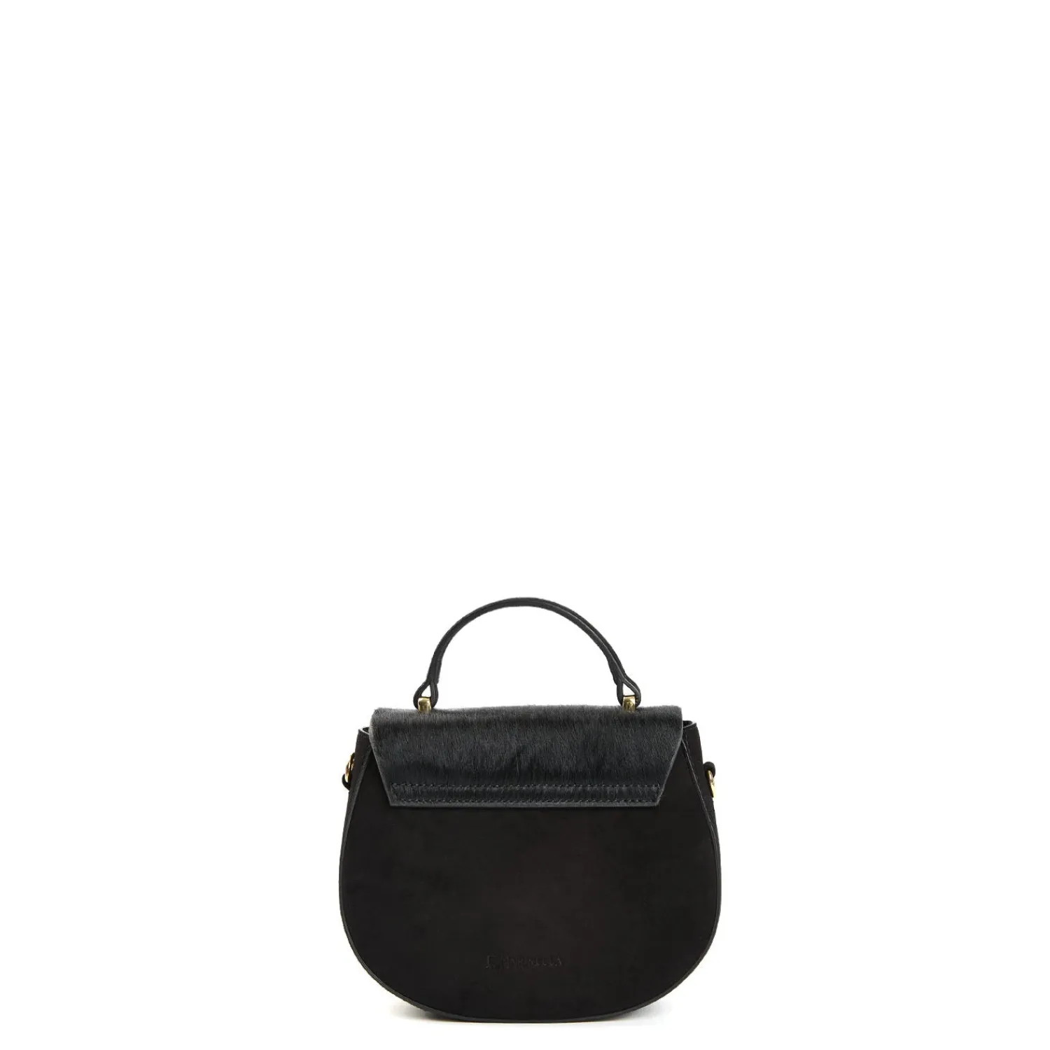 E.Marinella Mini Bag|BORSA MINI CLEO NERA In camoscio e cavallino