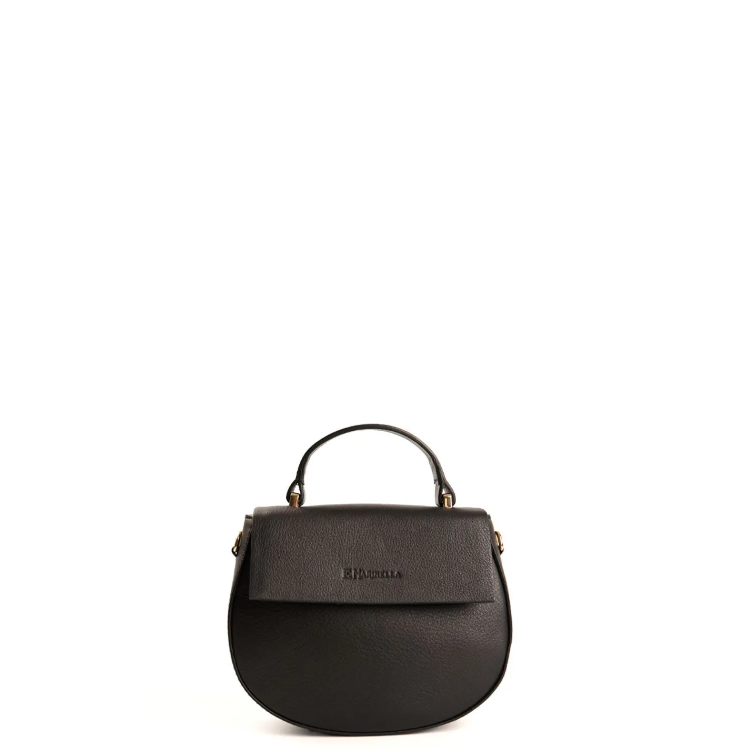 E.Marinella Mini Bag|BORSA MINI CLEO NERA In pelle liscia