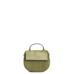 E.Marinella Mini Bag|BORSA MINI CLEO VERDE OLIVA In camoscio e cavallino