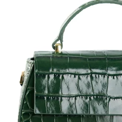 E.Marinella Mini Bag|BORSA MINI CLEO VERDE Stampa coccodrillo