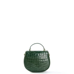 E.Marinella Mini Bag|BORSA MINI CLEO VERDE Stampa coccodrillo
