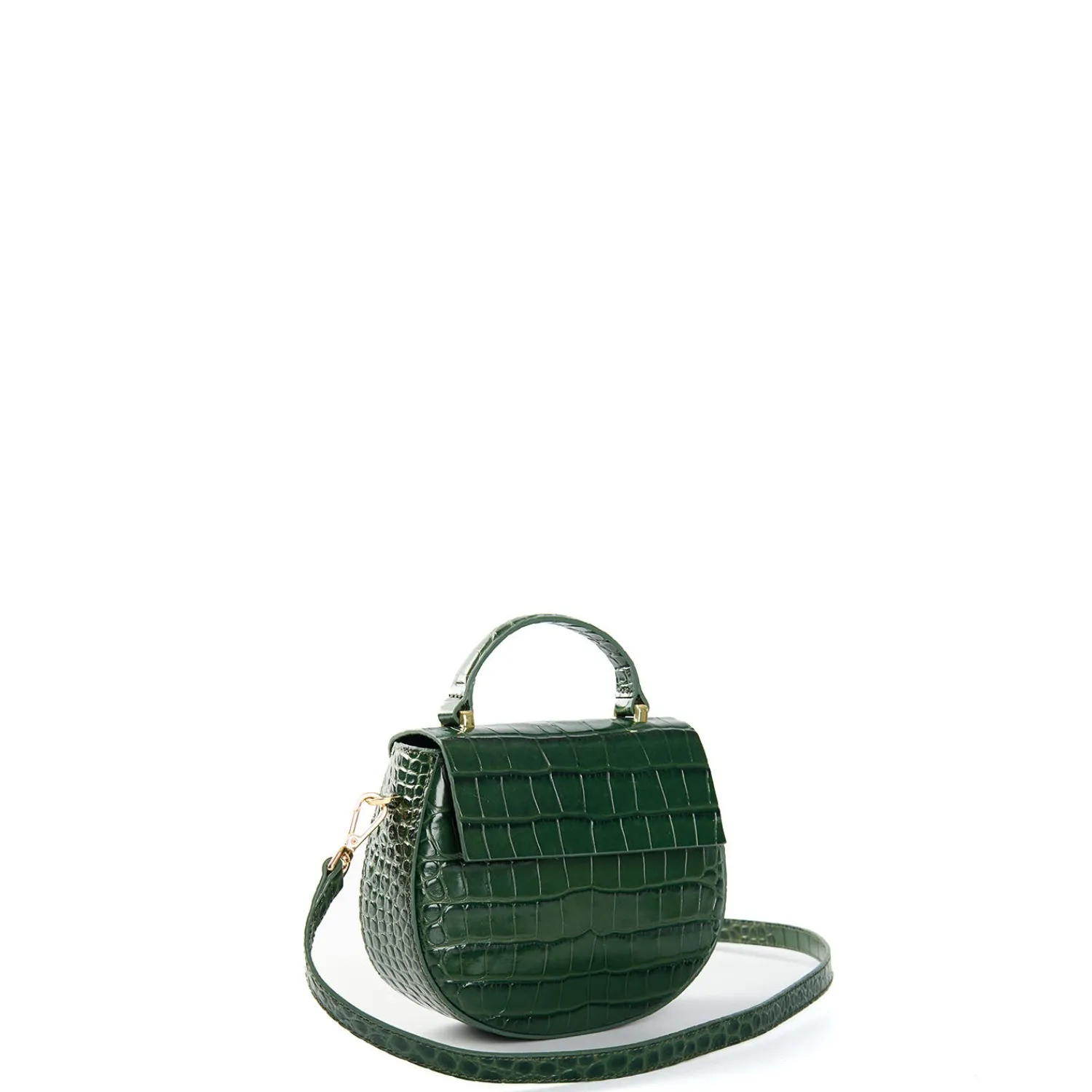 E.Marinella Mini Bag|BORSA MINI CLEO VERDE Stampa coccodrillo