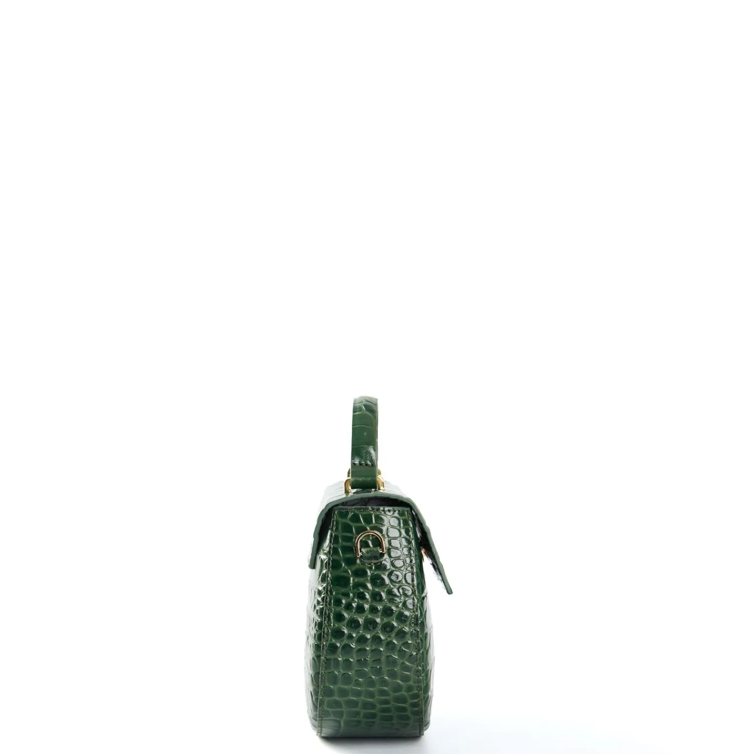 E.Marinella Mini Bag|BORSA MINI CLEO VERDE Stampa coccodrillo