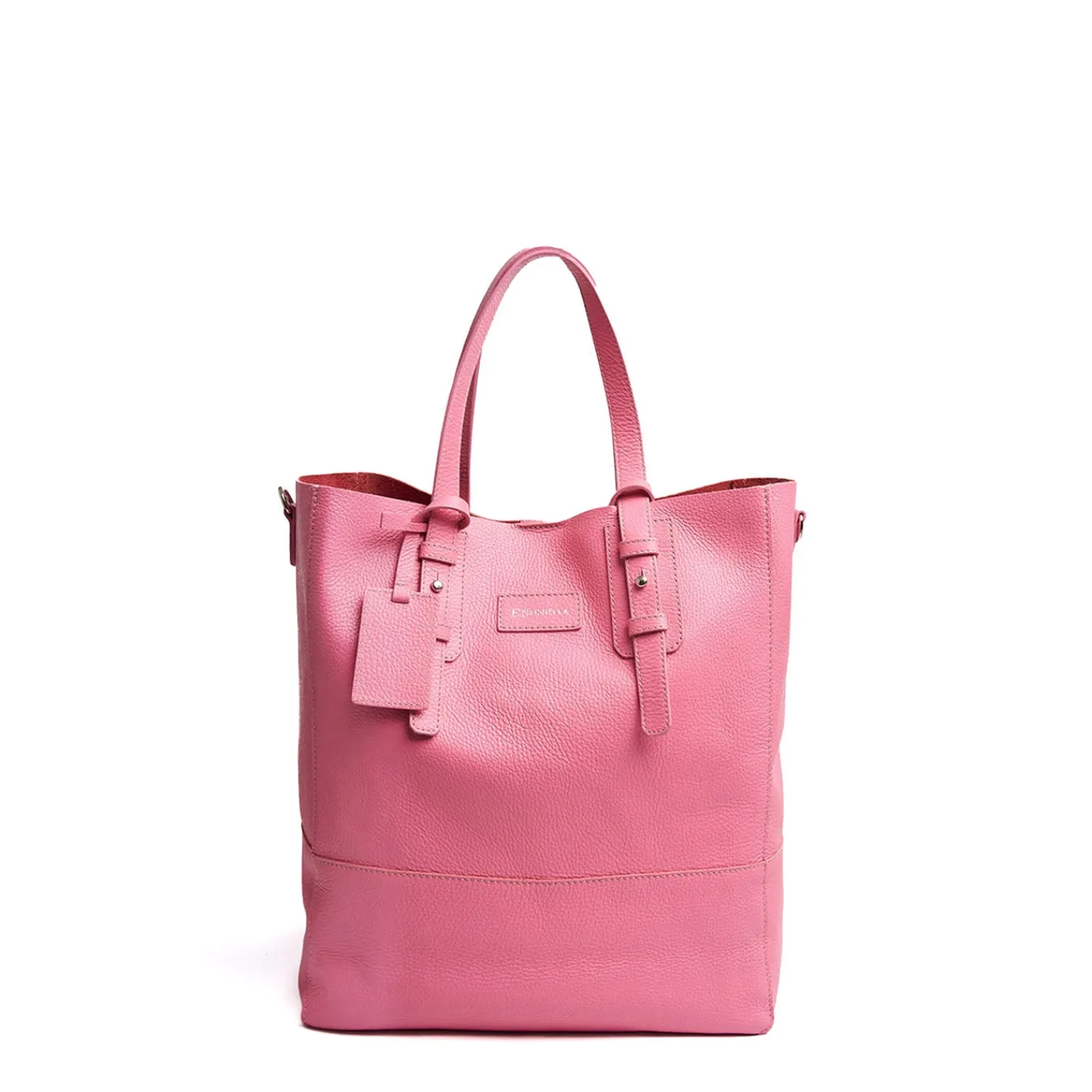 E.Marinella Tote Bag|BORSA ROSA In pelle sfoderata