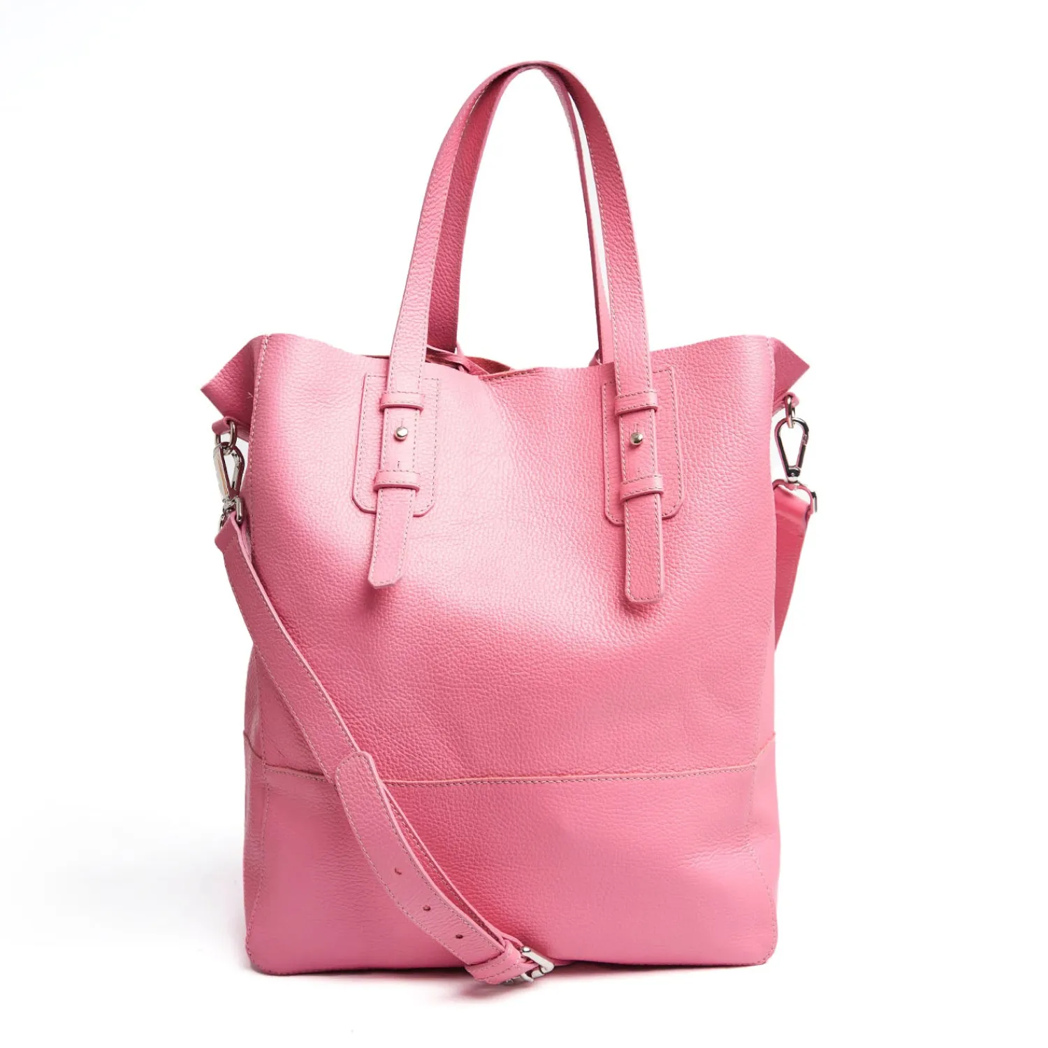 E.Marinella Tote Bag|BORSA ROSA In pelle sfoderata