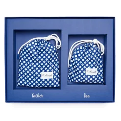 E.Marinella Costumi Da Bimbo|Box Father & Son – Costume Abbinato per Papà e Figlio Macrofantasia geometrica