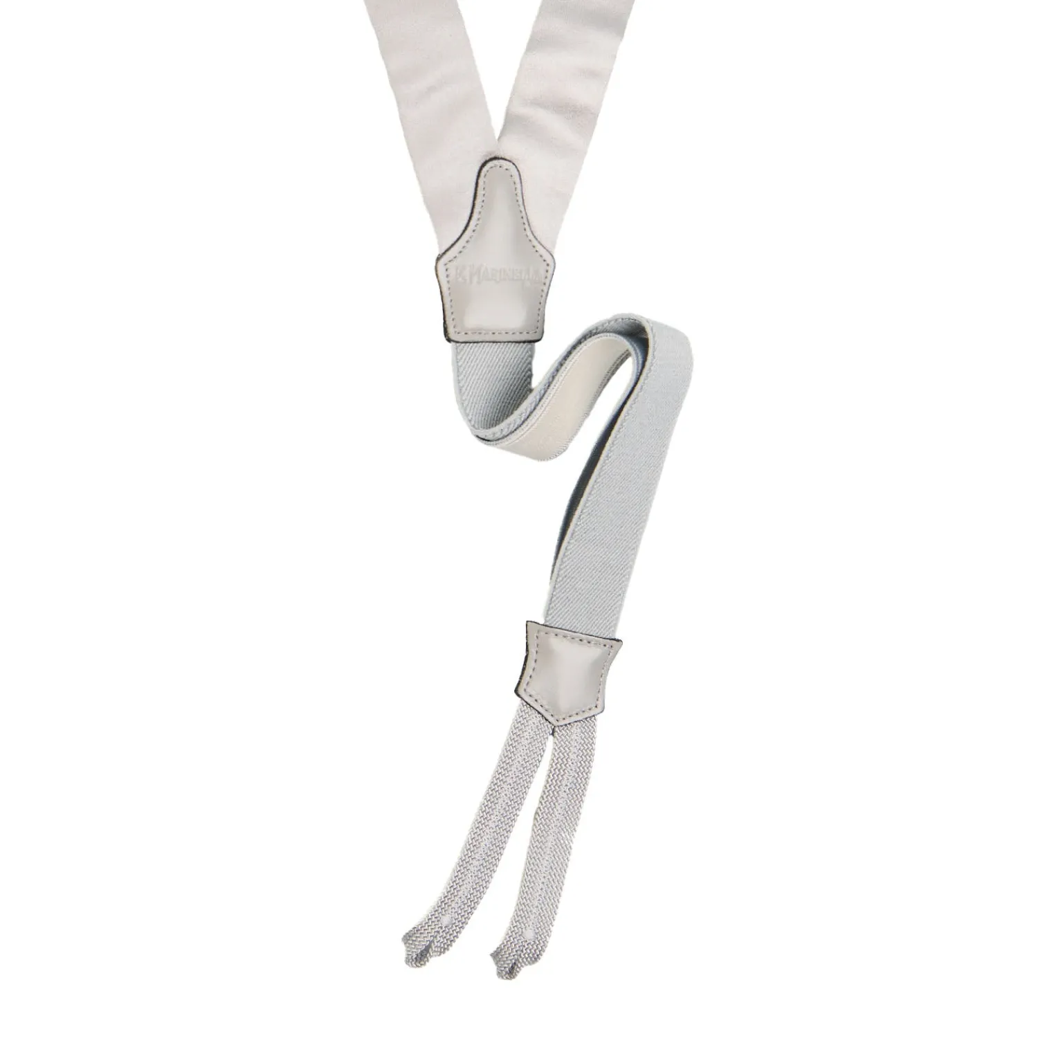 E.Marinella Accessori Per I Testimoni|Accessori Per Gli Invitati|BRETELLE COLOR PERLA In raso di seta 2,5 cm