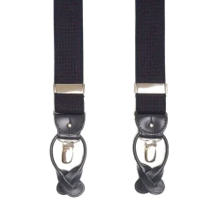 E.Marinella Bretelle|BRETELLE EM BLU Con micro pois rossi