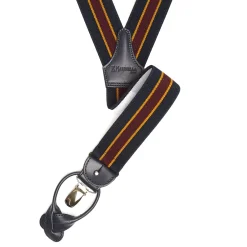 E.Marinella Bretelle|BRETELLE EM BLU, GIALLO E BORDEAUX A righe