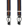 E.Marinella Bretelle|BRETELLE EM BLU SCURO E MARRONE CHIARO Rigata