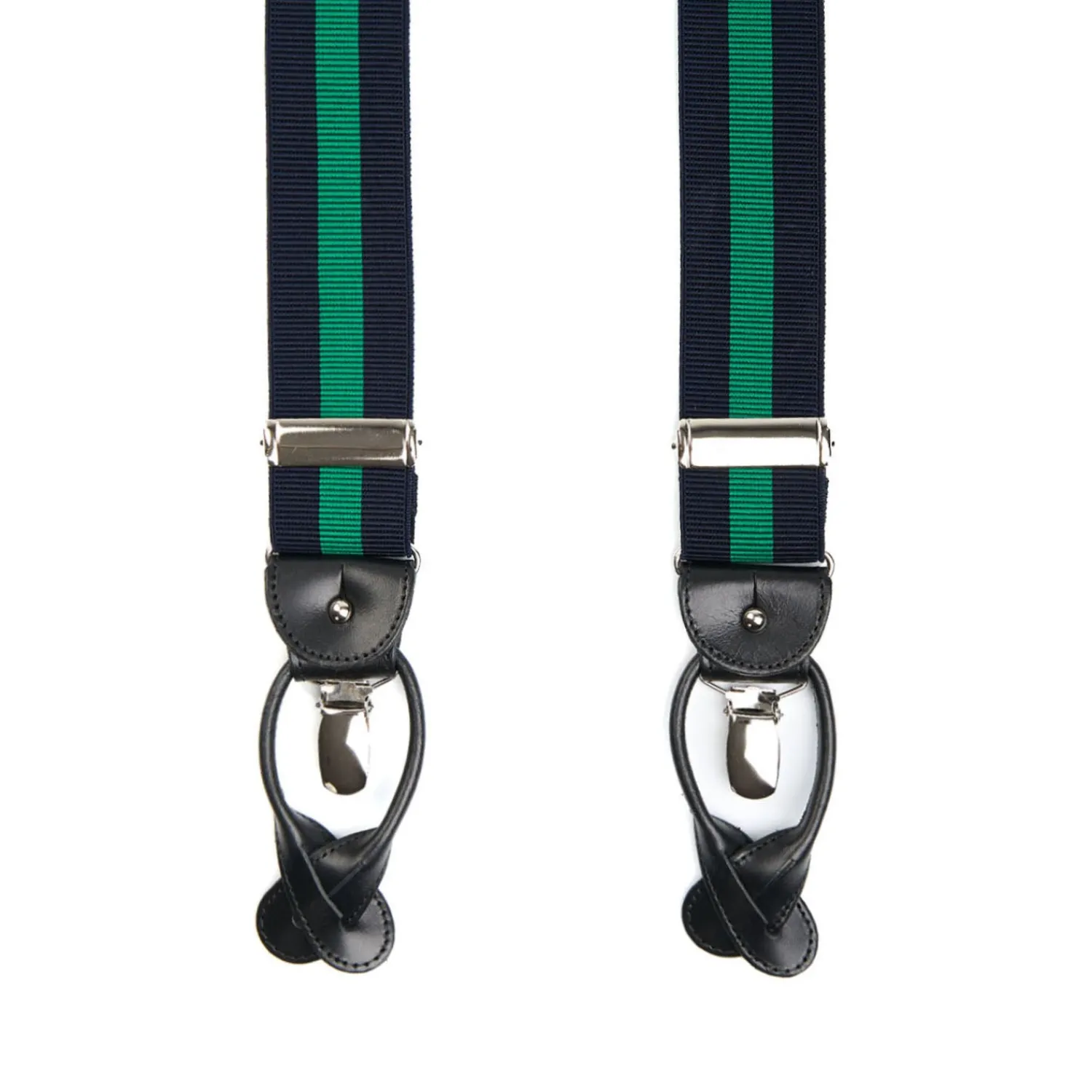 E.Marinella Bretelle|BRETELLE EM BLU SCURO E VERDE Rigata