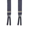 E.Marinella Accessori Per Lo Sposo|Bretelle|BRETELLE EM BLU SCURO In raso di seta 3,5 cm