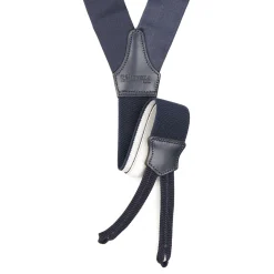 E.Marinella Accessori Per Lo Sposo|Bretelle|BRETELLE EM BLU SCURO In raso di seta 3,5 cm