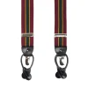 E.Marinella Bretelle|BRETELLE EM BORDEAUX E VERDE Rigata