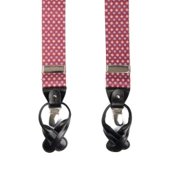 E.Marinella Bretelle|BRETELLE EM BORDEAUX Microfantasia fiore