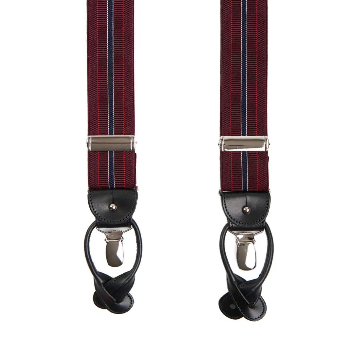 E.Marinella Bretelle|BRETELLE EM BORDEAUX Rigate