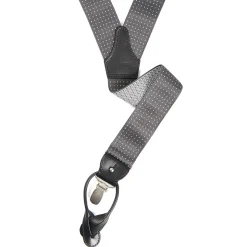 E.Marinella Bretelle|BRETELLE EM GRIGIE Micro pois bianco