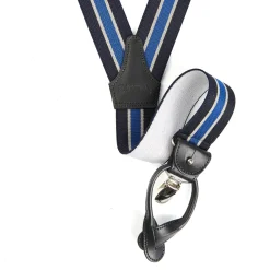 E.Marinella Bretelle|BRETELLE EM RIGATE Blu scuro e azzurro