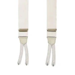 E.Marinella Accessori Per Lo Sposo|Bretelle|BRETELLE GRIGIO CHIARO In raso di seta 3,5 cm