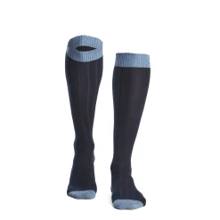 E.Marinella Calzini|CALZE LUNGHE BICOLORE BLU E AZZURRE Tinta unita