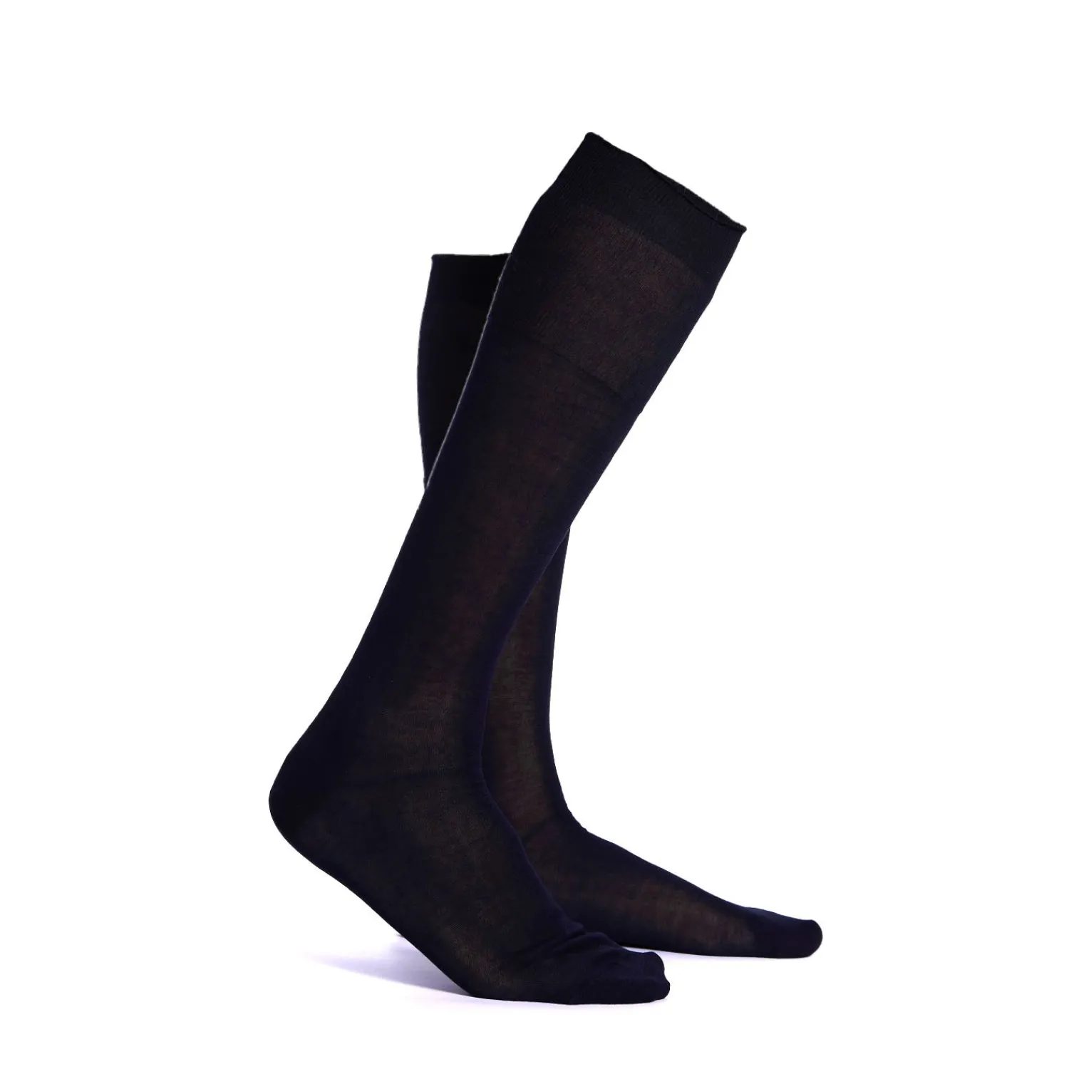 E.Marinella Accessori Per Gli Invitati|Accessori Per Lo Sposo|CALZINO LUNGO BLU SCURO In filo di scozia