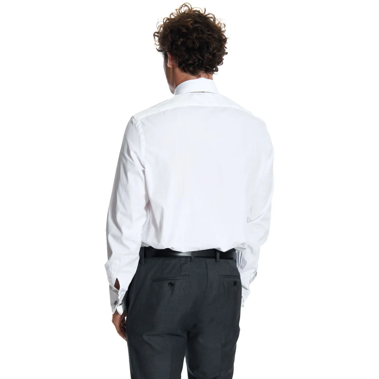E.Marinella Accessori Per Lo Sposo|Accessori Per Il Padre Degli Sposi|CAMICIA CERIMONIA POLSO GEMELLI REGULAR In cotone super popeline