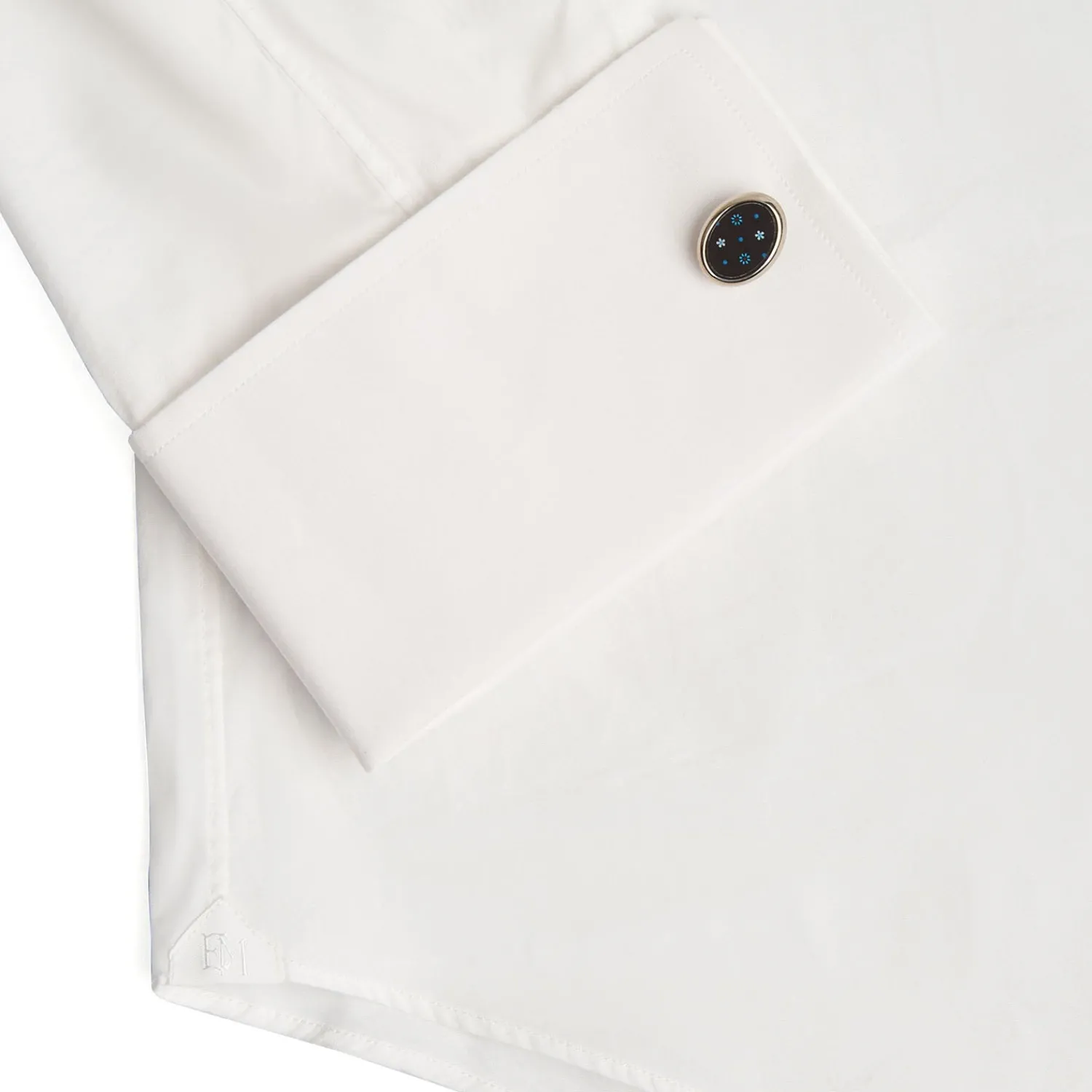 E.Marinella Accessori Per Lo Sposo|Accessori Per Gli Invitati|CAMICIA CERIMONIA POLSO GEMELLI SLIM In cotone super popeline