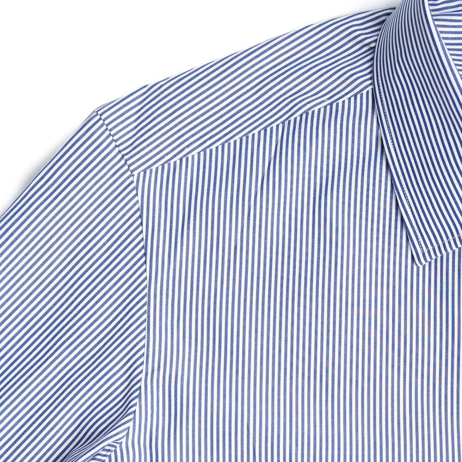 E.Marinella Camicie In Cotone|CAMICIA CLASSICA A RIGHE BIANCO E BLU SLIM In cotone popeline