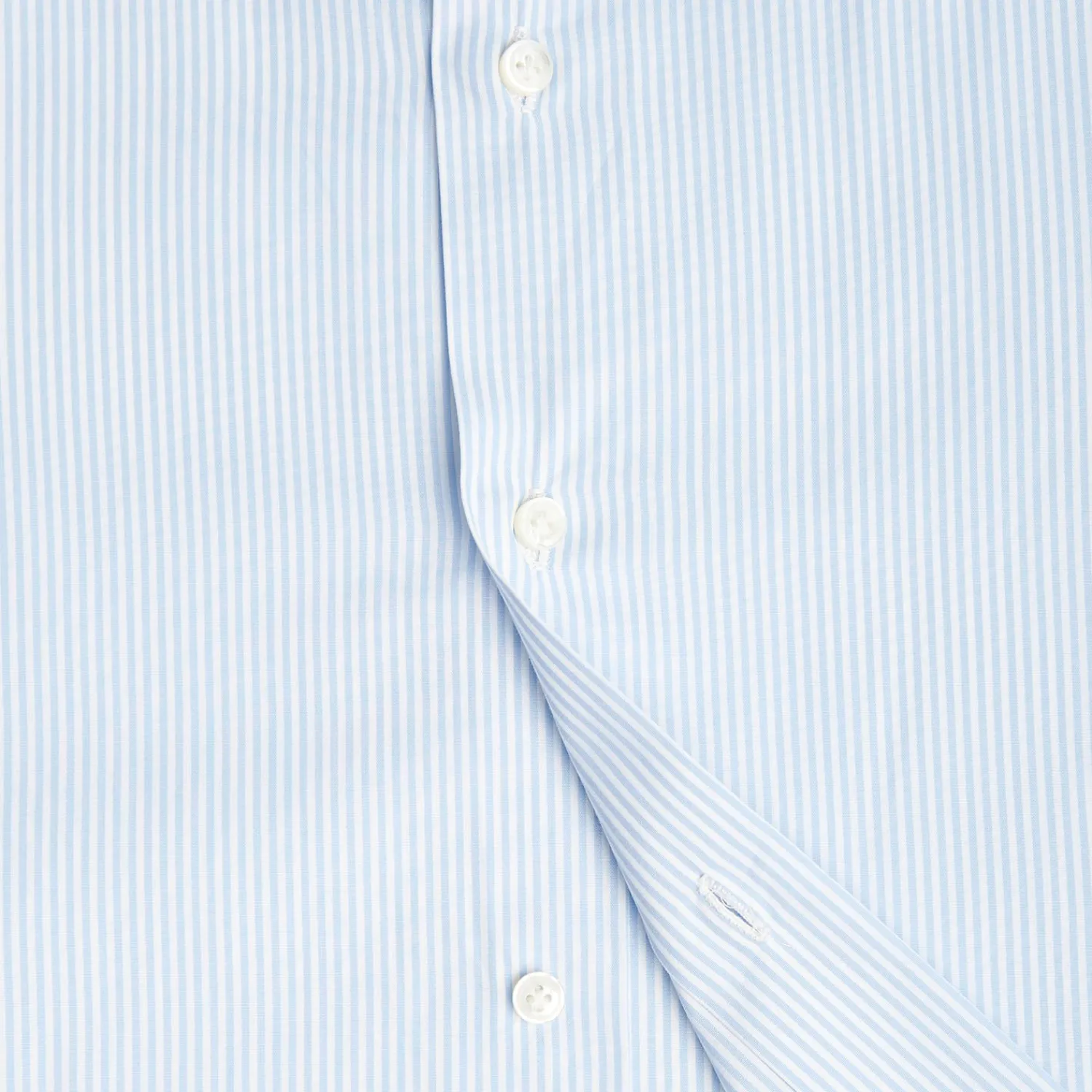 E.Marinella Camicie In Cotone|CAMICIA CLASSICA A RIGHE BIANCO E AZZURRO SLIM In cotone popeline